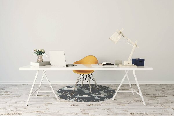 Alfombra para silla de escritorio Conejos blancos