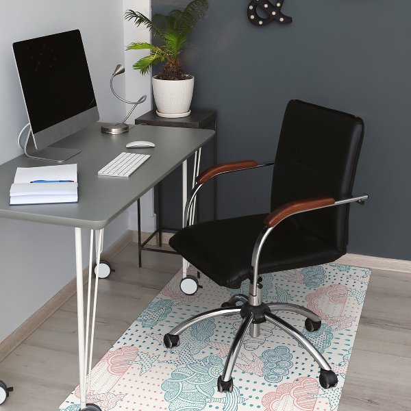 Alfombra para silla de oficina Nubes y puntos