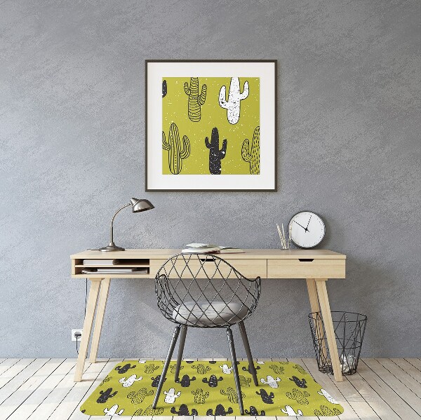 Alfombra silla ordenador Cactus