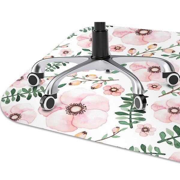 Alfombra silla ordenador Flores