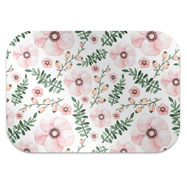 Alfombra silla ordenador Flores