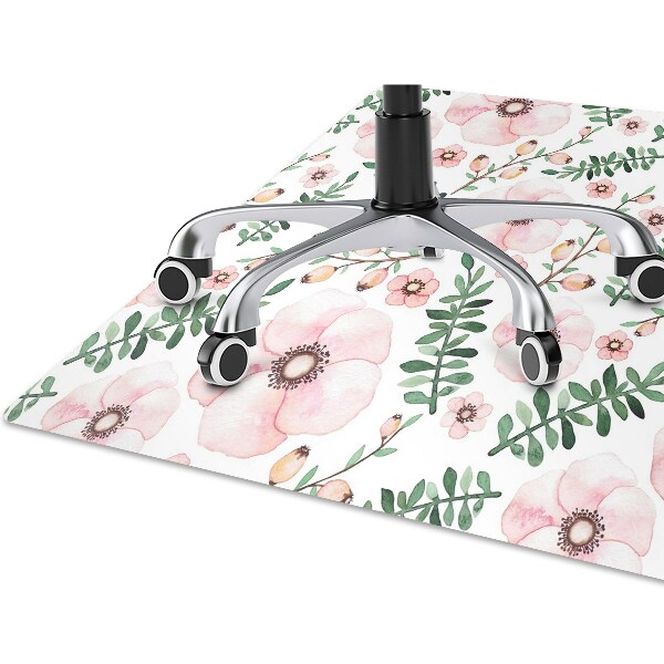 Alfombra silla ordenador Flores