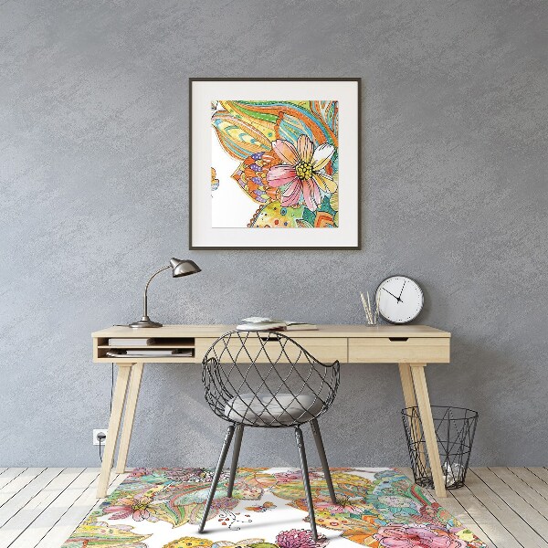 Alfombra silla ordenador Patrón de mandala
