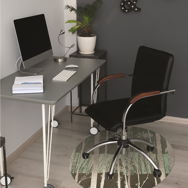 Alfombra para silla de escritorio Árboles