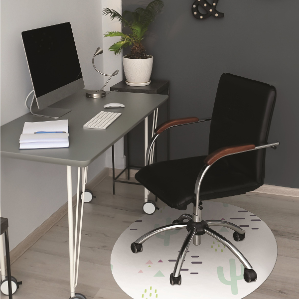 Alfombra para silla de escritorio Cactus