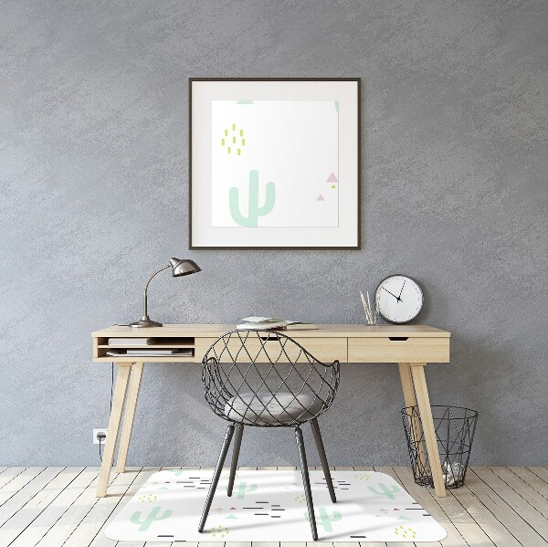 Alfombra para silla de escritorio Cactus
