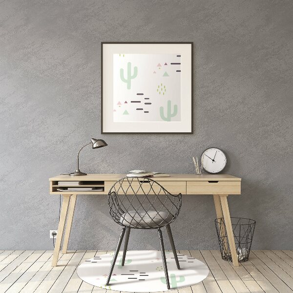 Alfombra para silla de escritorio Cactus