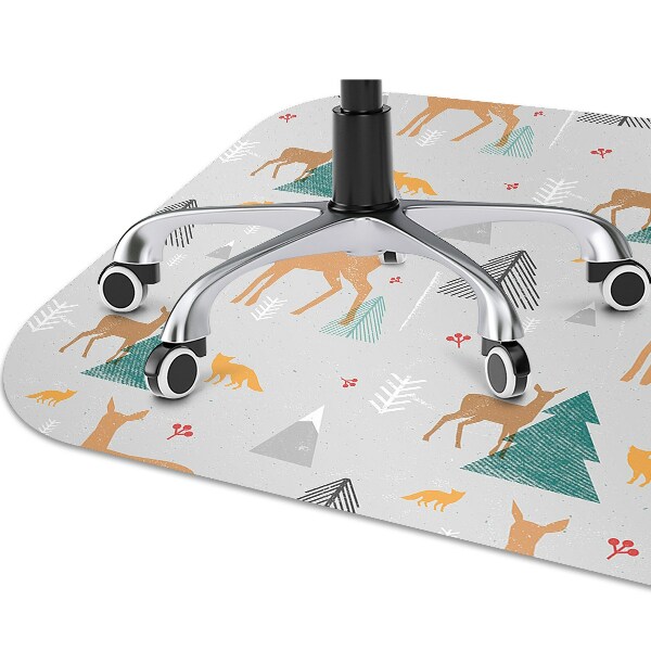 Alfombra para silla de escritorio Animales del bosque