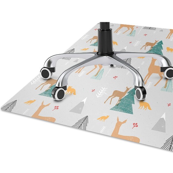 Alfombra para silla de escritorio Animales del bosque