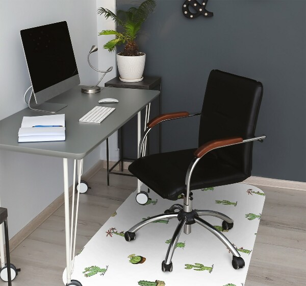 Alfombra para silla de escritorio Cactus