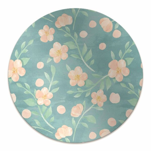 Alfombra silla ordenador Flores pastel