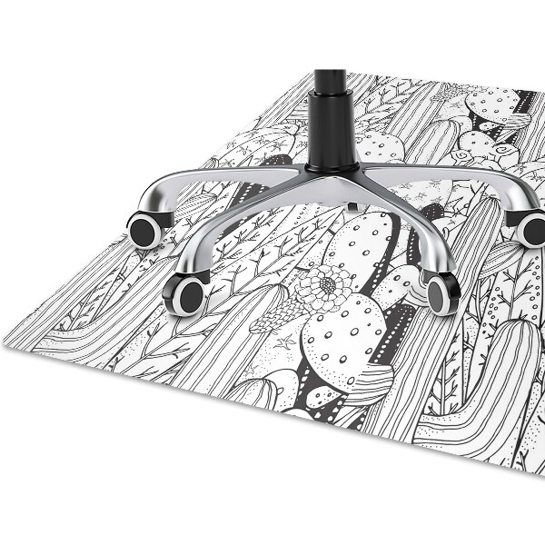 Alfombra para silla de escritorio Cómic de cactus