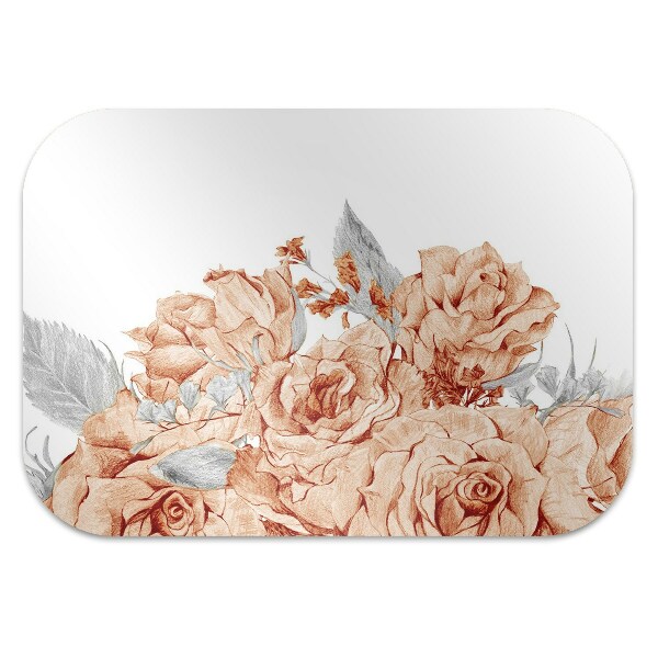 Alfombra para silla de escritorio Rosas con flores