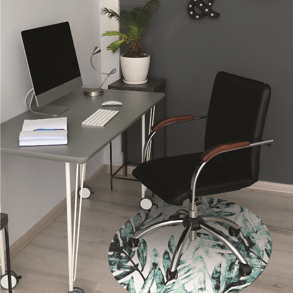 Alfombra para silla de escritorio Palma tropical