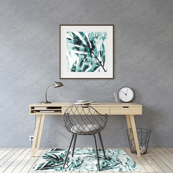 Alfombra para silla de escritorio Palma tropical