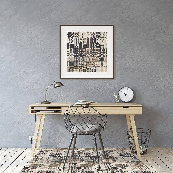 Alfombrilla para silla de escritorio Estilo de baldosas boho