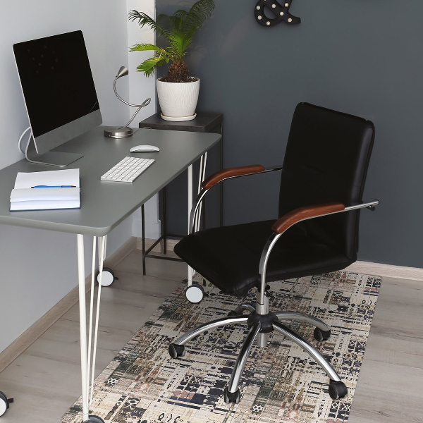 Alfombrilla para silla de escritorio Estilo de baldosas boho