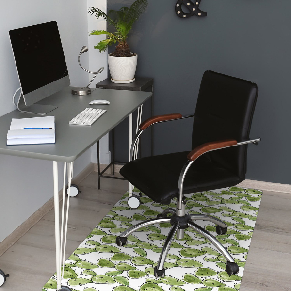 Alfombrilla para silla de escritorio Boho cactus