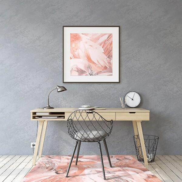 Alfombrilla para silla de escritorio Flamencos