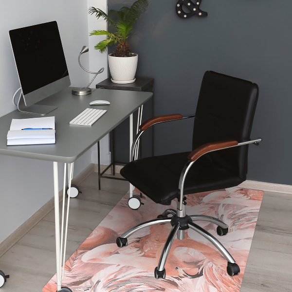 Alfombrilla para silla de escritorio Flamencos