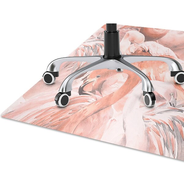 Alfombrilla para silla de escritorio Flamencos