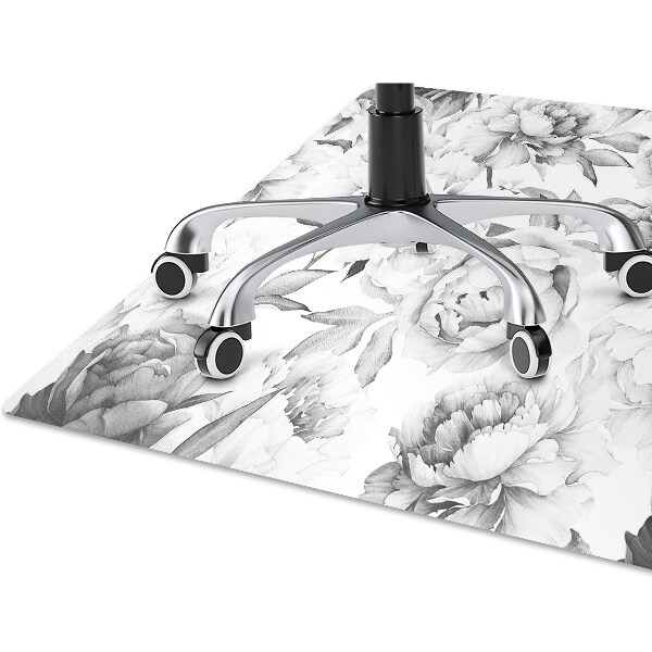 Alfombra silla ordenador Peonías