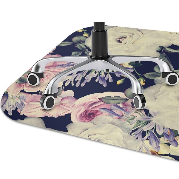 Alfombra silla ordenador Flores barrocas