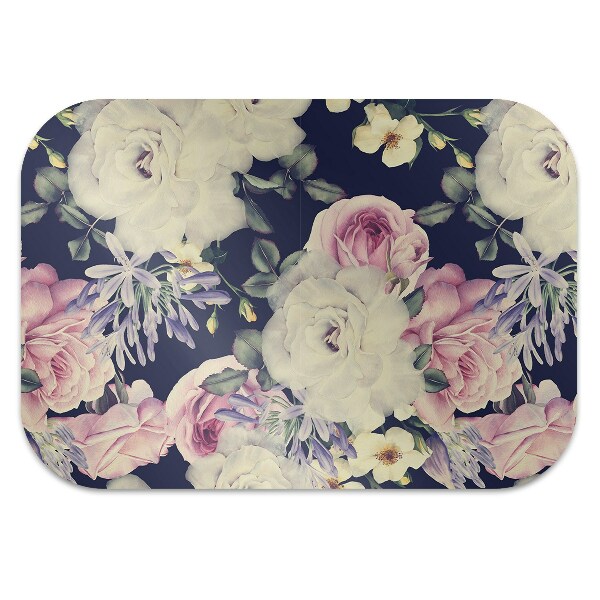 Alfombra silla ordenador Flores barrocas