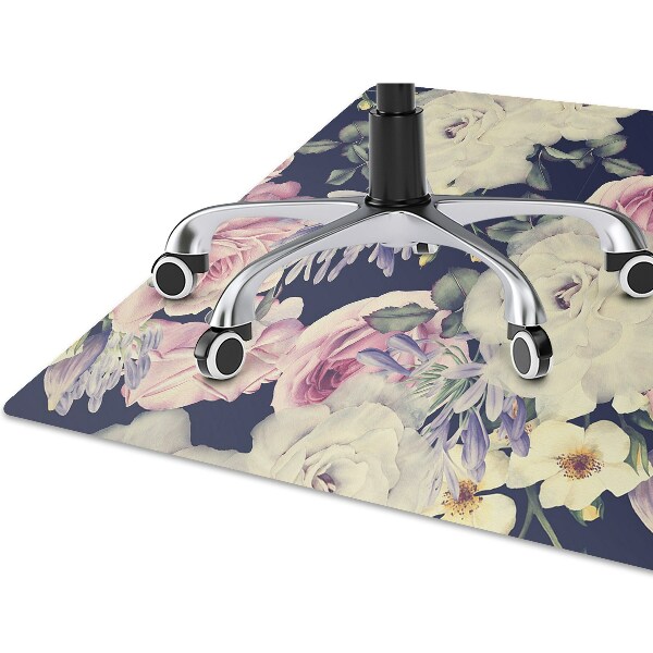 Alfombra silla ordenador Flores barrocas