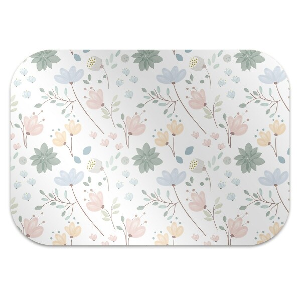 Alfombra silla ordenador Flores de primavera