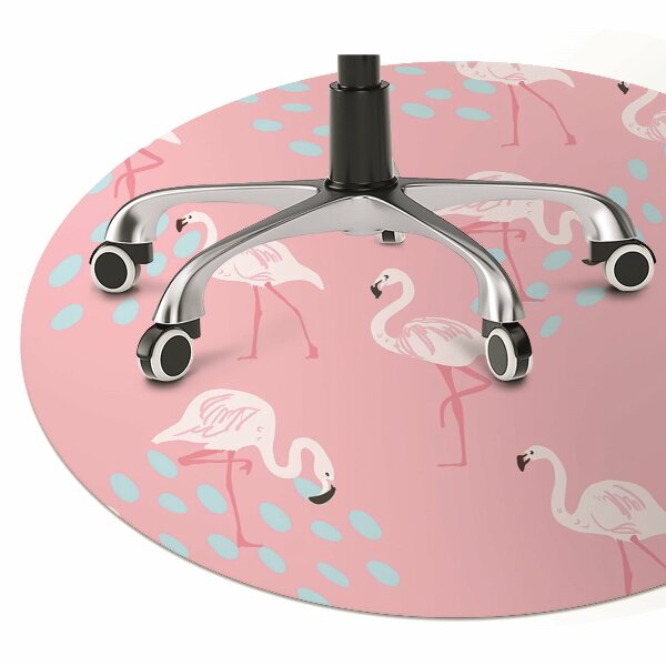 Alfombra para silla de escritorio Flamencos