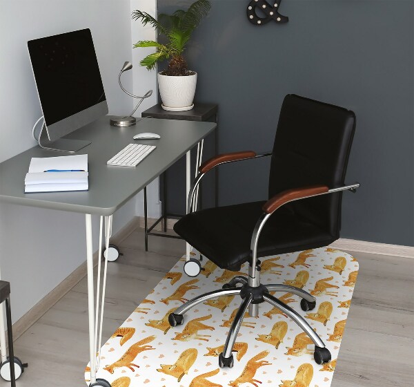 Alfombra para silla de escritorio Zorros