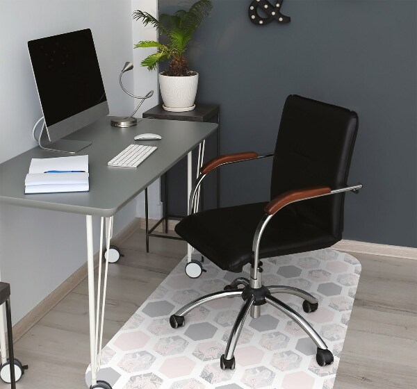 Alfombra para silla de escritorio Hexágonos