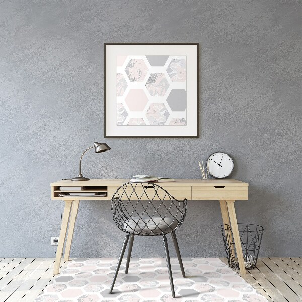 Alfombra para silla de escritorio Hexágonos