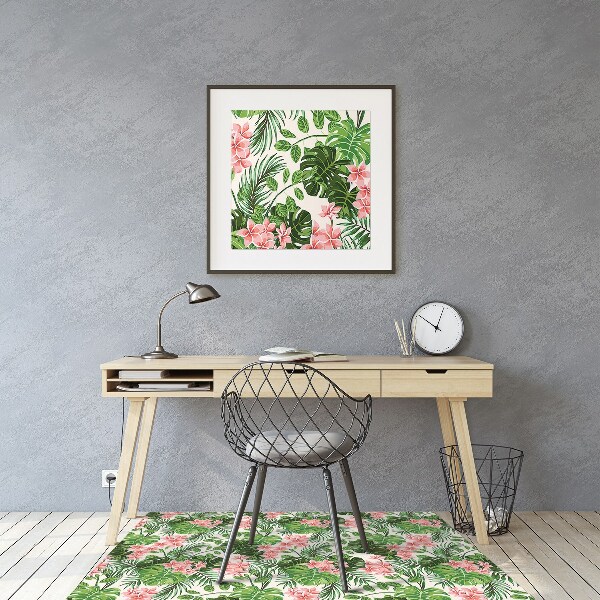 Alfombrilla para silla de escritorio Hibisco