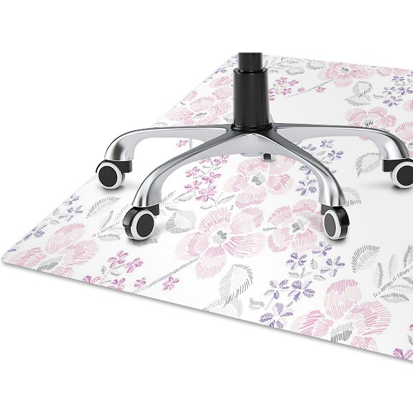 Alfombra silla ordenador Patrón floral