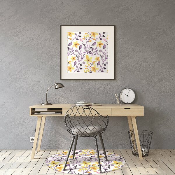 Alfombra silla ordenador Flores abstractas