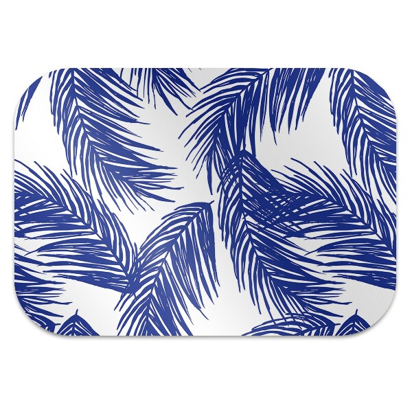 Alfombra silla ordenador Hoja azul marino