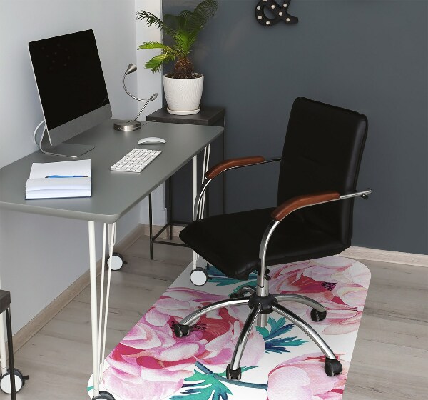 Alfombra para silla de escritorio Flor de semilla de amapola