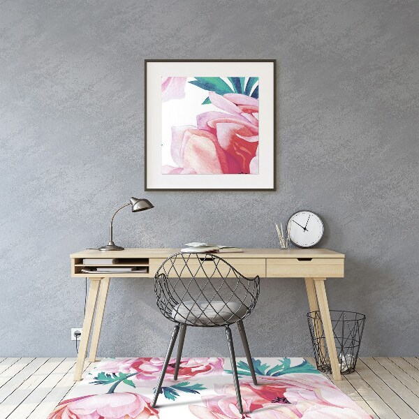 Alfombra para silla de escritorio Flor de semilla de amapola