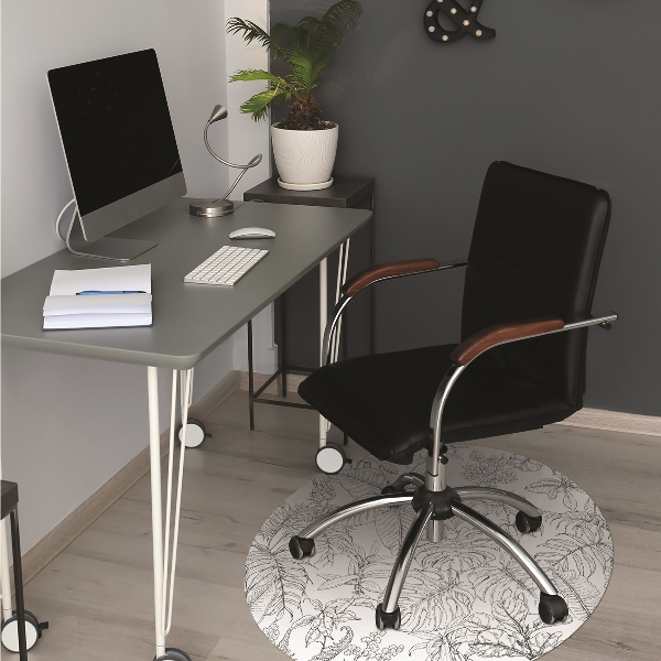 Alfombra para silla de escritorio Boceto tropical