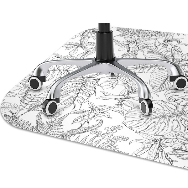 Alfombra para silla de escritorio Boceto tropical