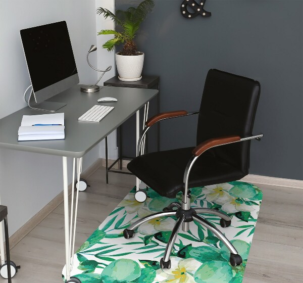 Alfombra para silla de escritorio Flores pastel
