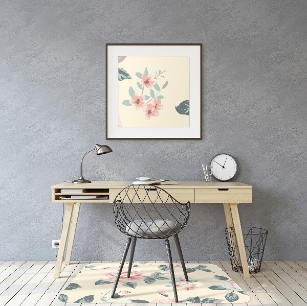 Alfombrilla para silla de escritorio Rosas vintage
