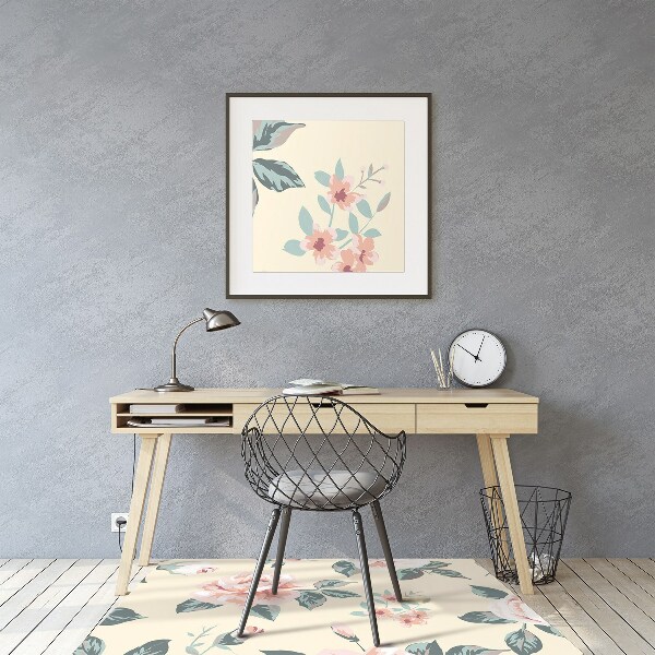Alfombrilla para silla de escritorio Rosas vintage