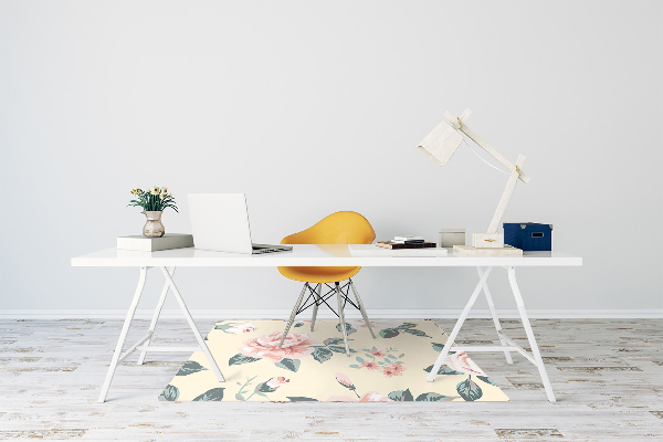 Alfombrilla para silla de escritorio Rosas vintage