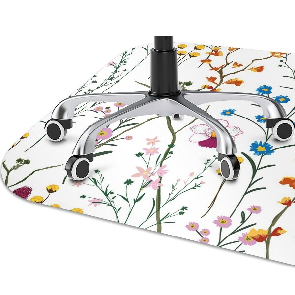 Alfombra silla ordenador Flores de campo