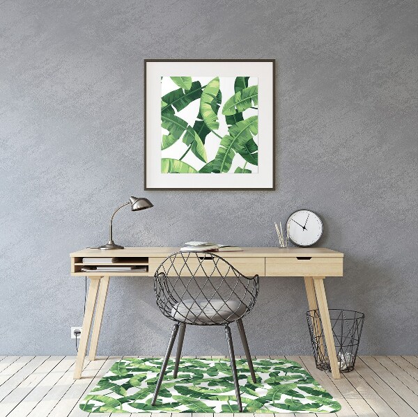 Alfombra para silla de escritorio Hojas tropicales