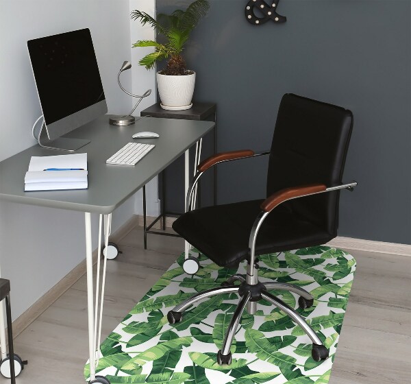 Alfombra para silla de escritorio Hojas tropicales