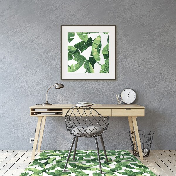 Alfombra para silla de escritorio Hojas tropicales